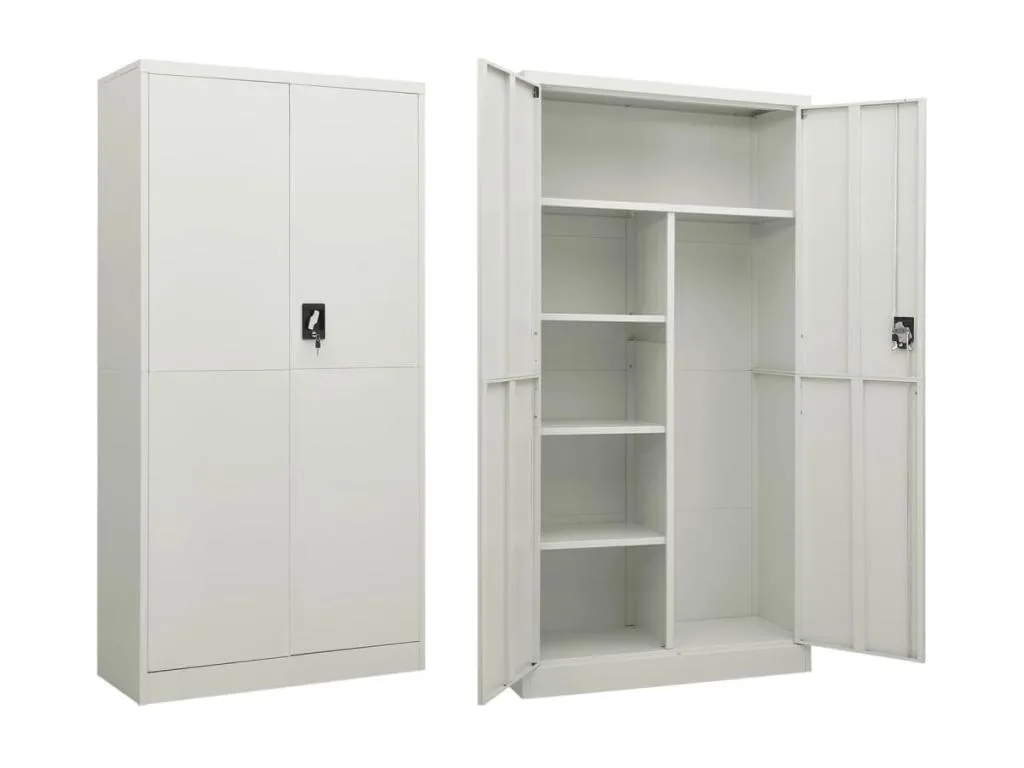 Armario taquilla Gris claro 90x40x180 cm Acero TXIJ02743