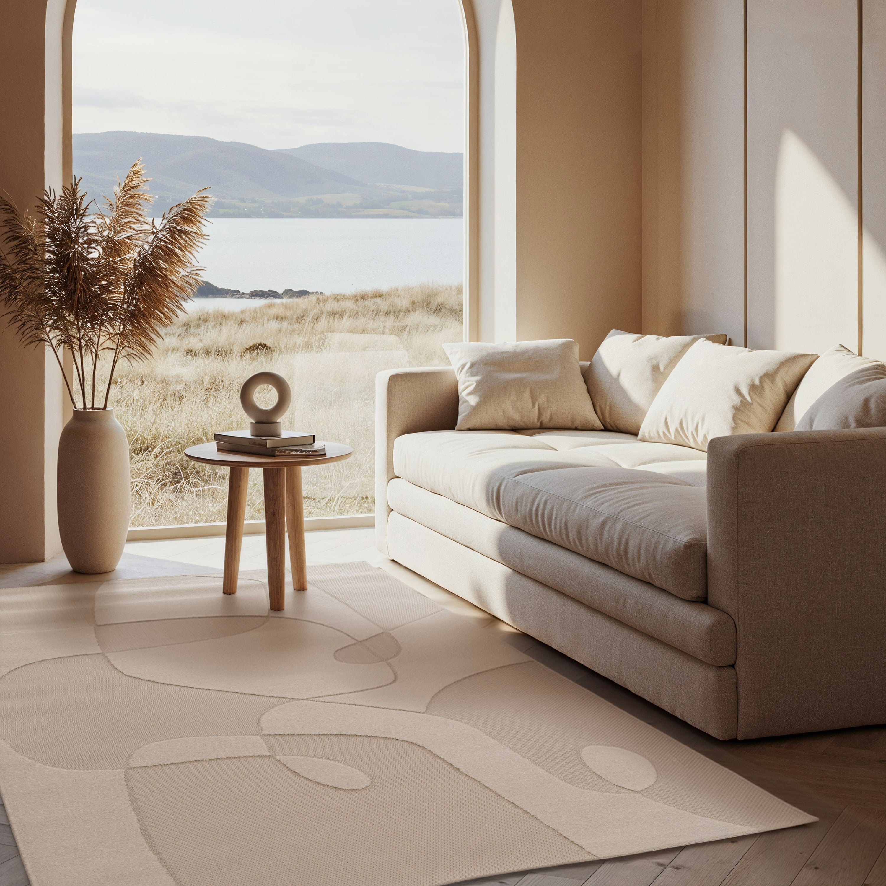 by fonQ Scribs Vloerkleed 200 x 290 cm - Crème