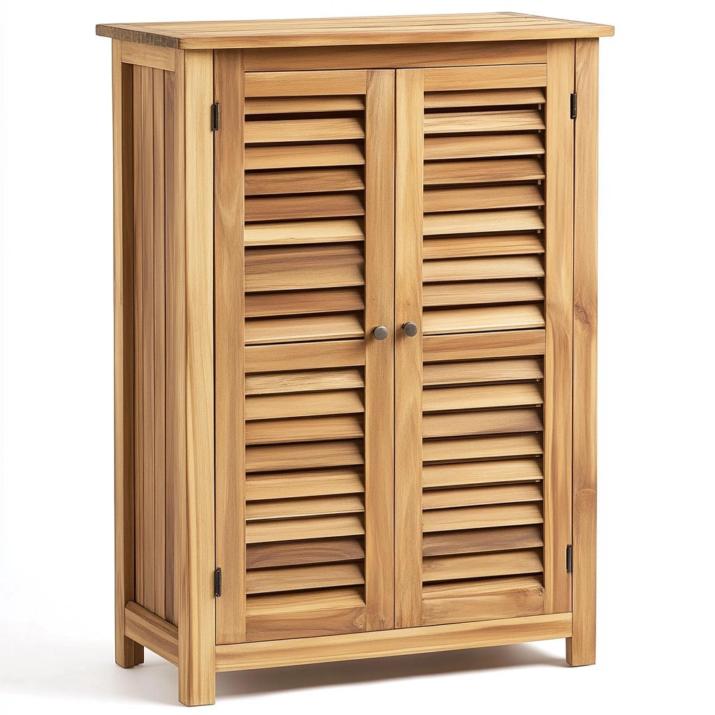 Casa y jardín Almacenamiento exterior 83x40x92 cm madera natural armario organización QE4786371