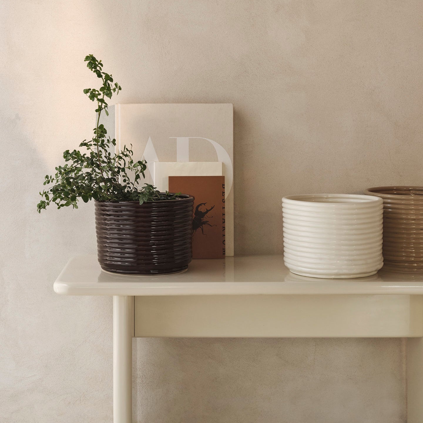 Ferm Living Corduroy Bloempot - Carob Brown