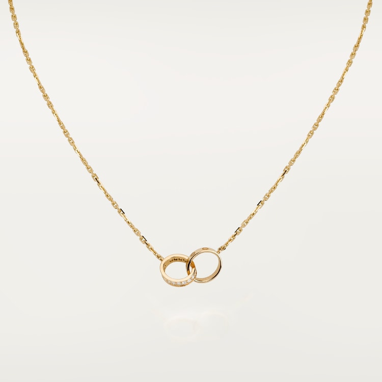Replicate LOVE pendant, half-paved(1:1 replica) - Original Replica Club