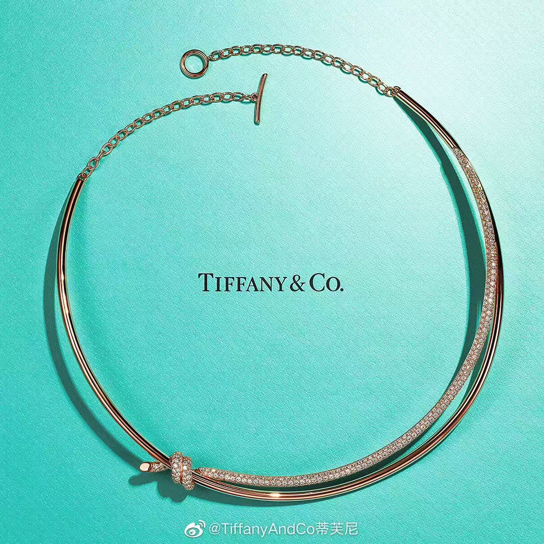 Tiffany Knot Double Row Hinged Necklace - Original Replica Club