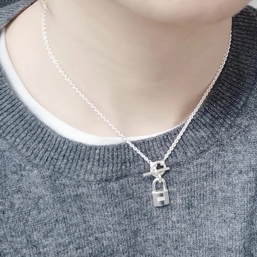 Hermes OT Clasp Lock Pendant Necklace - Original Replica Club