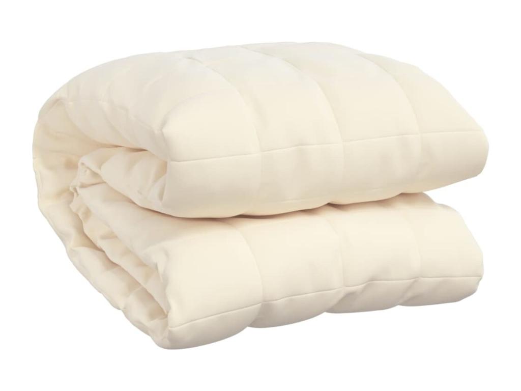 Pratcas Manta con peso tela color crema claro 155x220 cm 11 kg