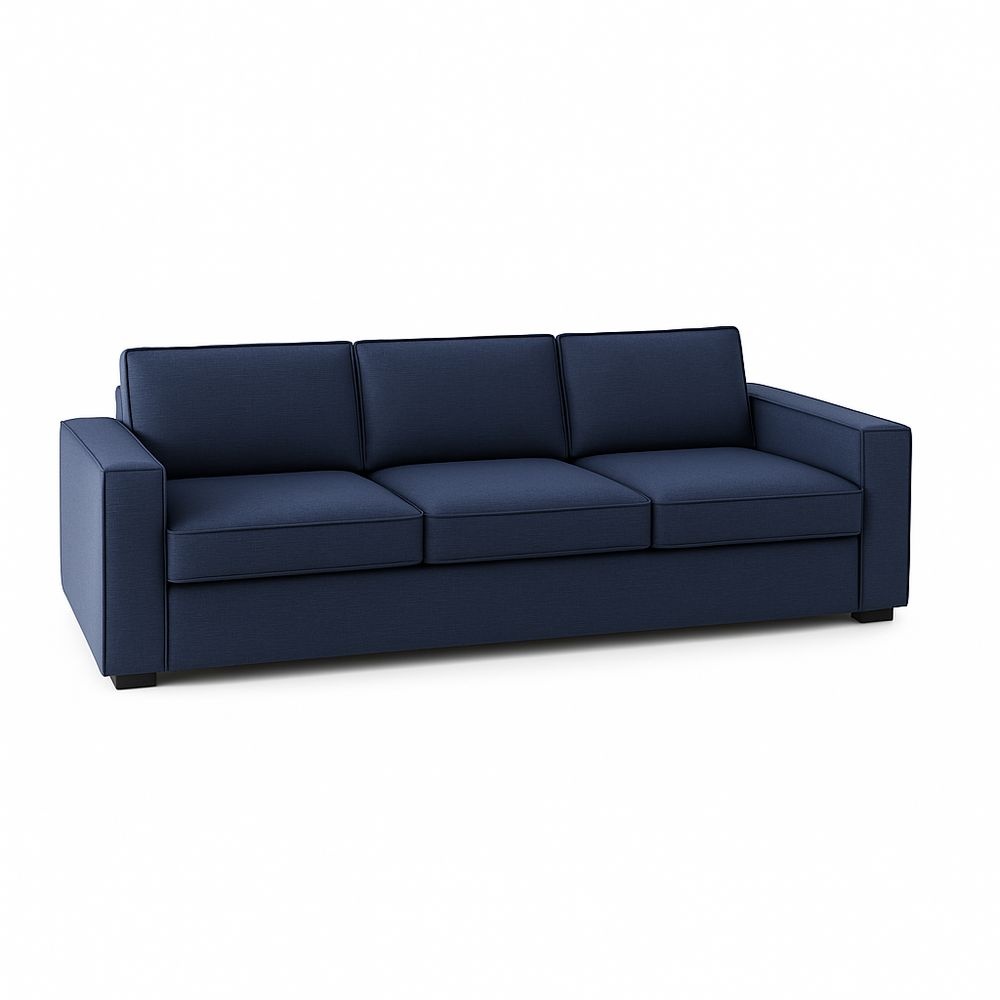 Sofá moderno azul marino 3 plazas salón tela