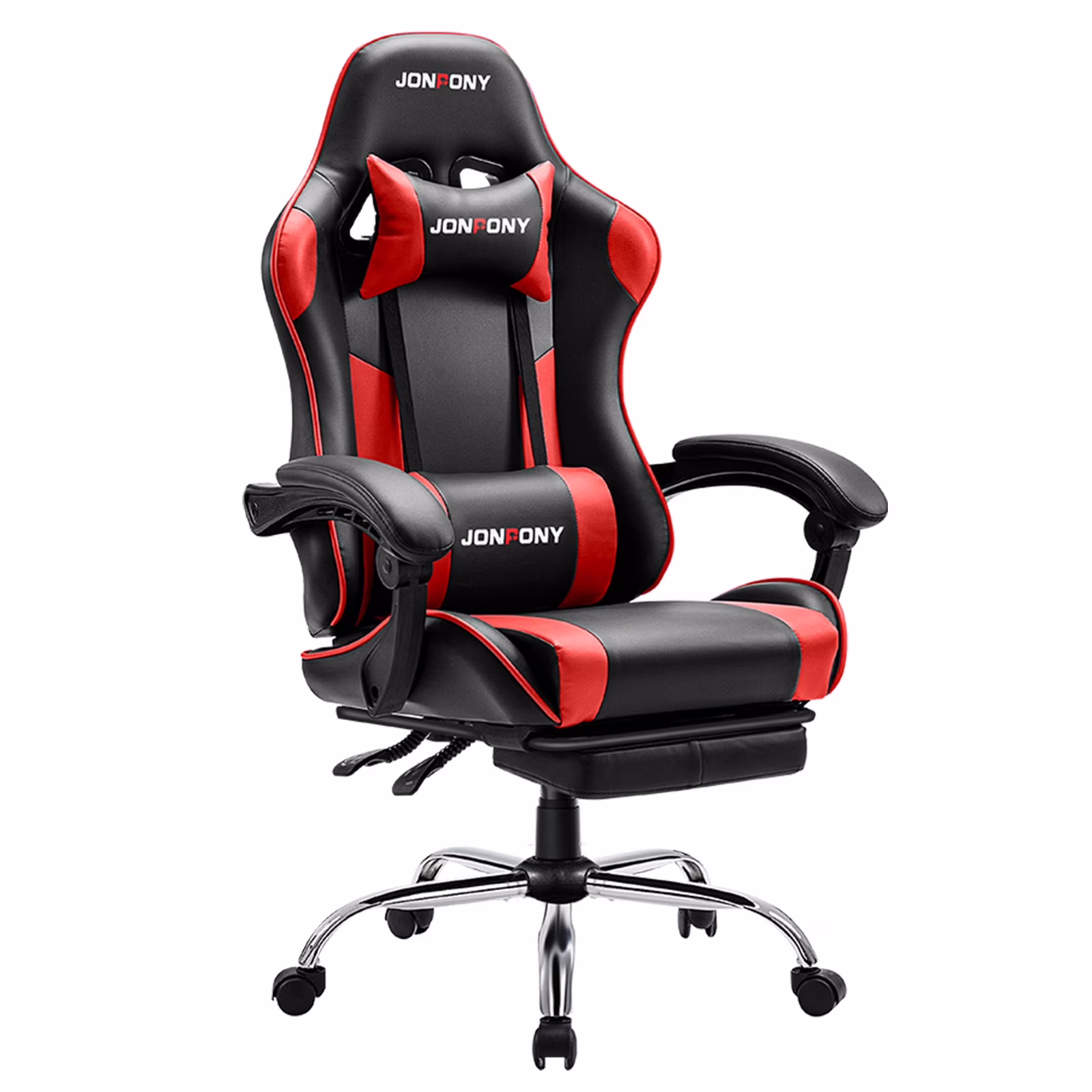 JONPONY Big and Tall 500LBS Gaming Chair, Ergonomic Design, Gamer Chair PU Leather with Footrest and Lumbar Support, High Back Office Chair Support 8 Hours Long Sitting,Red Computer Chair,Red - Image 11