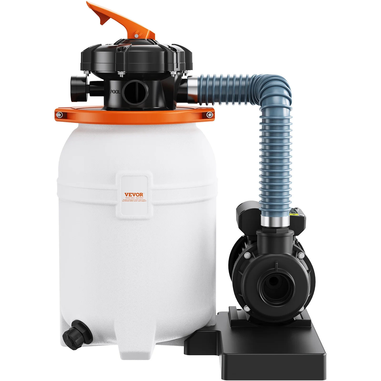 SKYSHALO Sand Filter Above Ground 0.33HP Pool Pump 1585GPH Flow 10" 5-Way Valve - Image 8