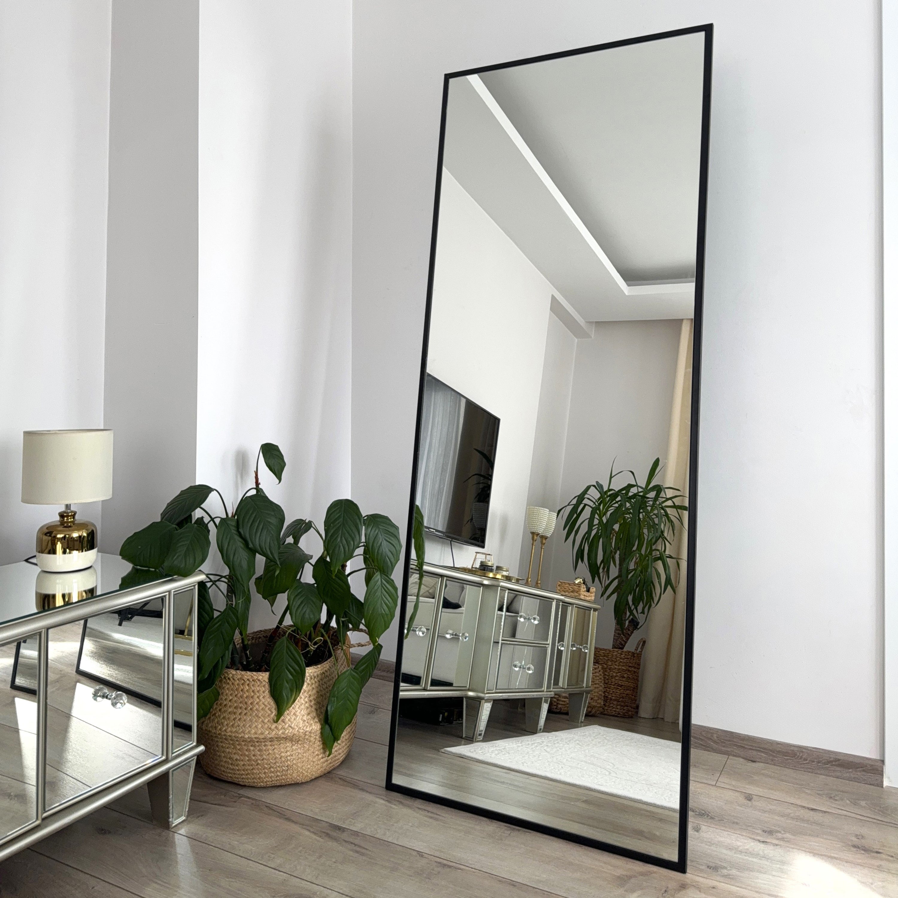 by fonQ Tidea Staande Spiege Rechthoek met Rand - 180 x 70 cm