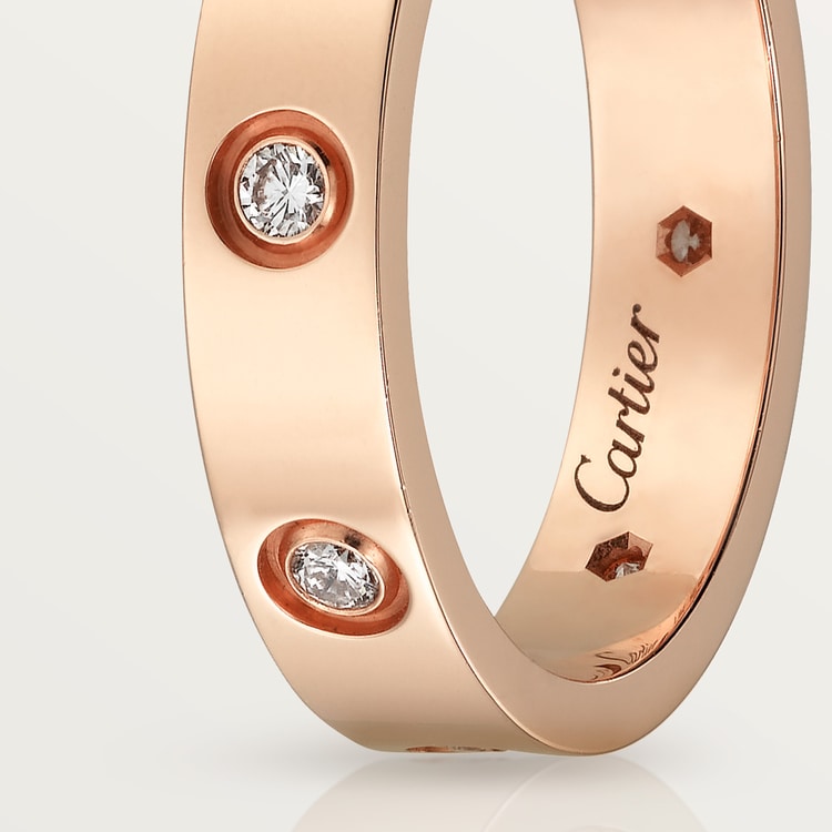 Replicate LOVE ring, small model, 8 diamonds(1:1 replica) - Original Replica Club