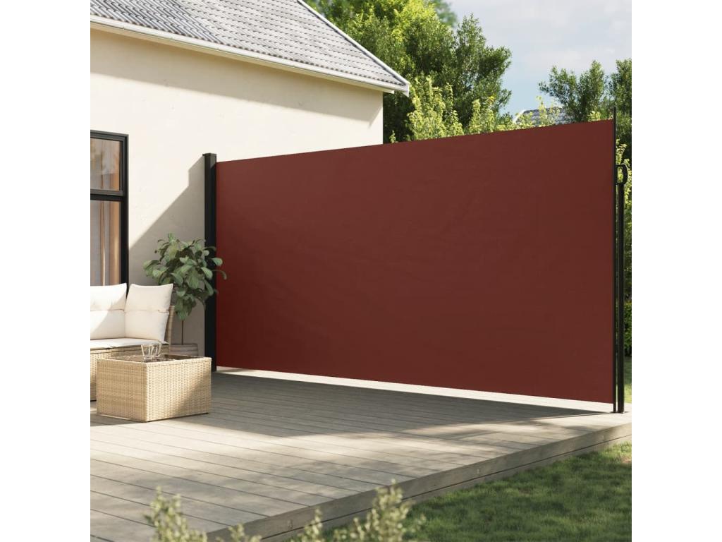 Toldo lateral retráctil marrón 200x600 cm