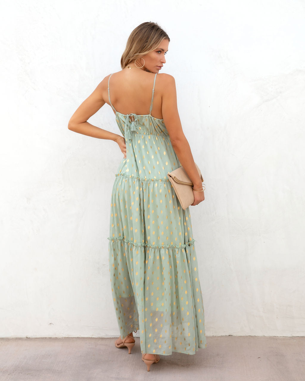 Moving Forward Metallic Tiered Maxi Dress - FINAL SALE - Se7enfashion
