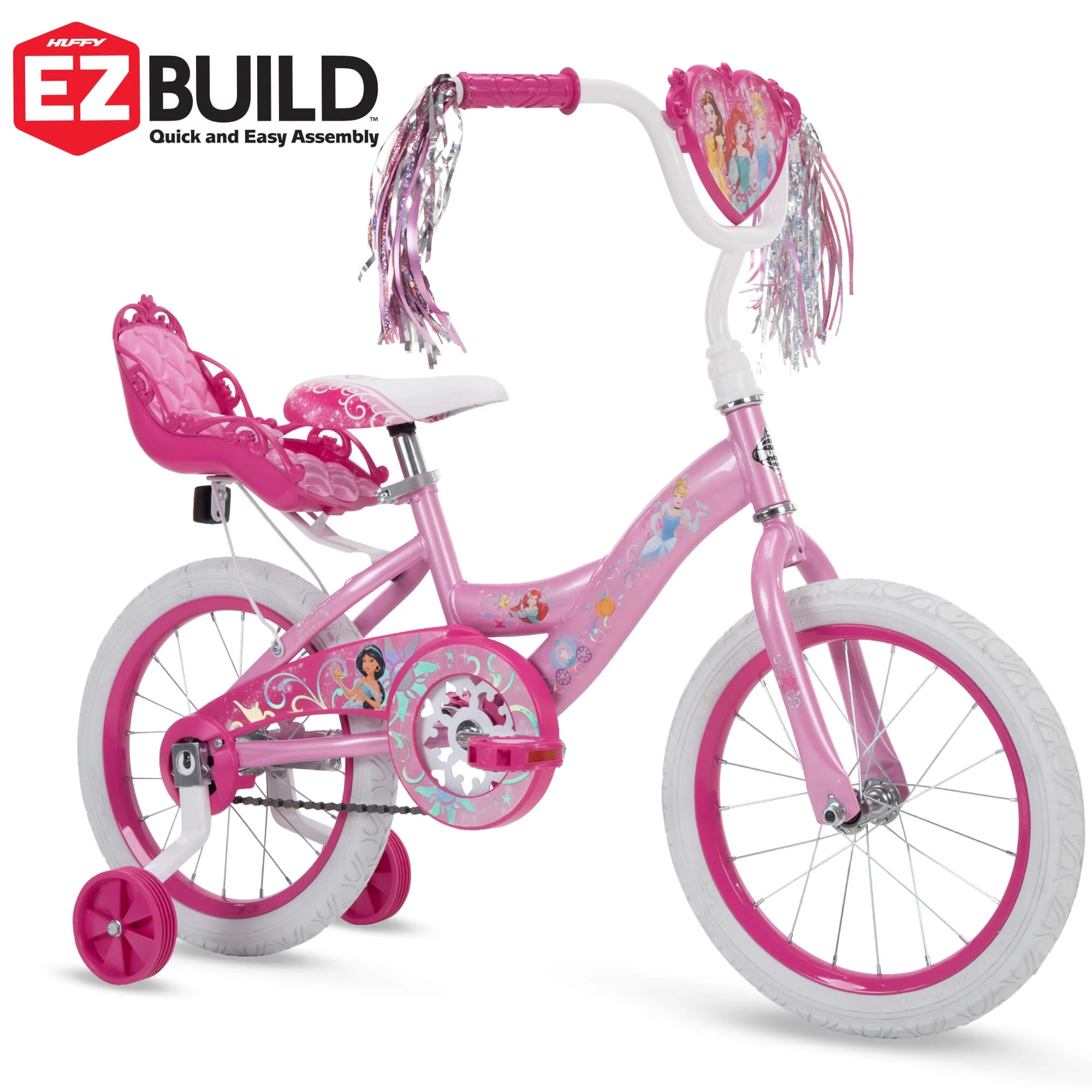 Princess Girls' 16" Sidewalk Bike with Training-Wheels by Huffy , Pink - Image 3