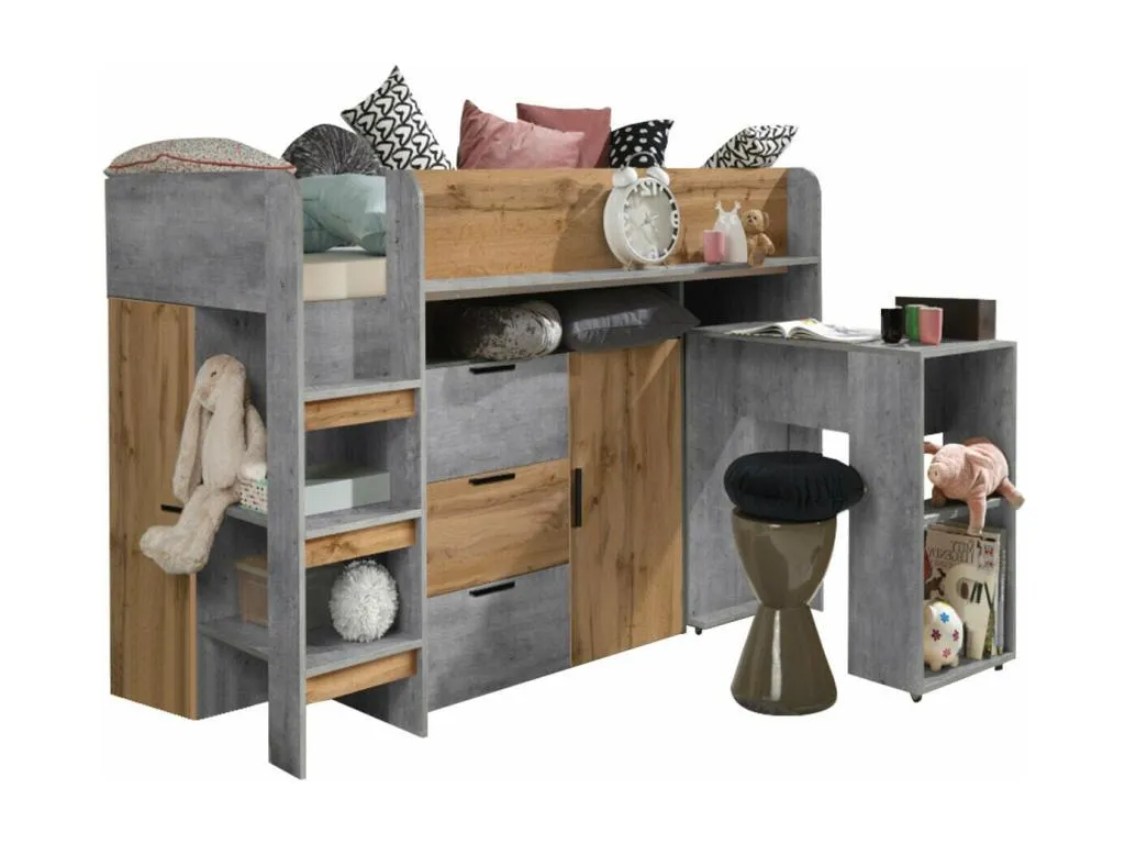 Litera Sancaldeco 363 Individuales Gris 90x200 Aglomerado laminado Somieres 107x204cm 27969JNEH