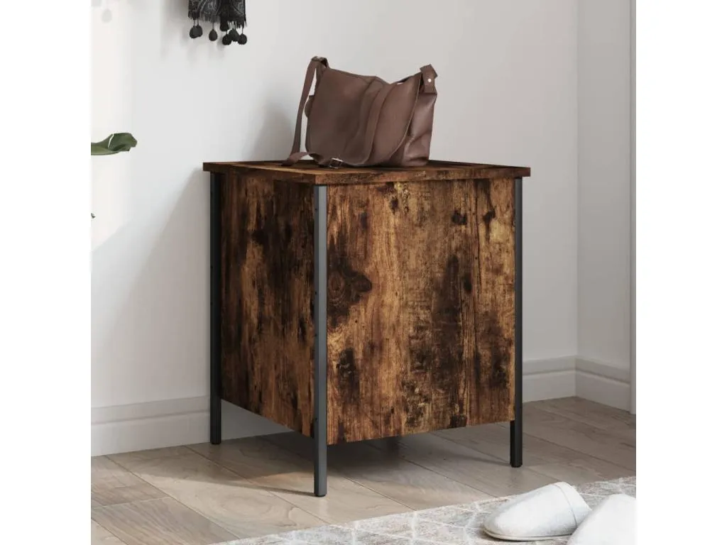 Banco de almacenaje madera contrachapada roble ahumado 40x42,5x50 cm mit3653657