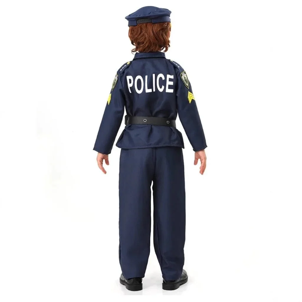 Halloween Costumes Kids Police Uniform Role Play Outfit - Image 3 Halloween Costumes Kids Police Uniform Role Play Outfit - Image 3