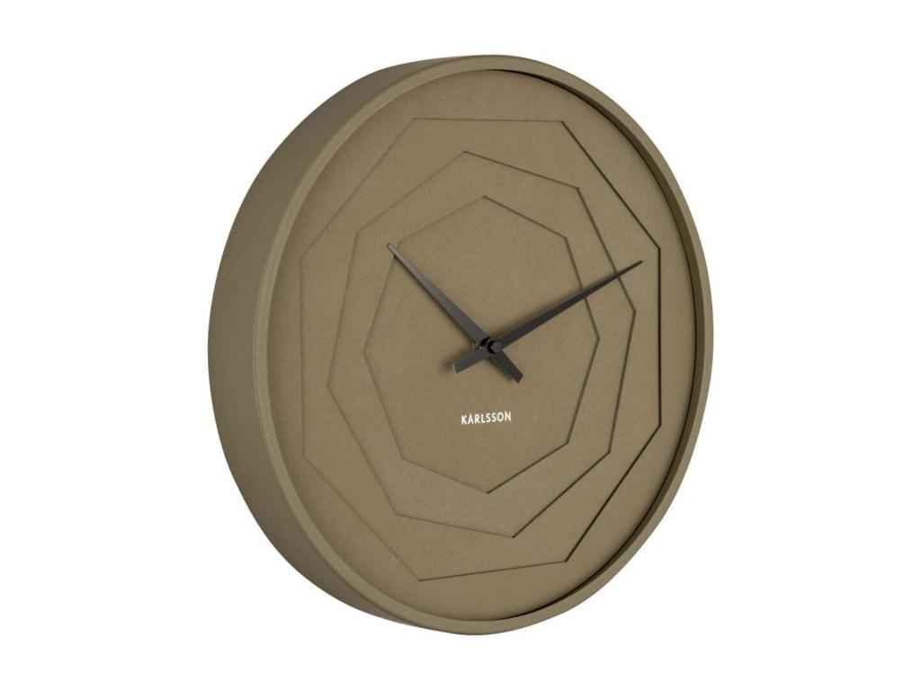Reloj de madera redondo de origami 30 cm