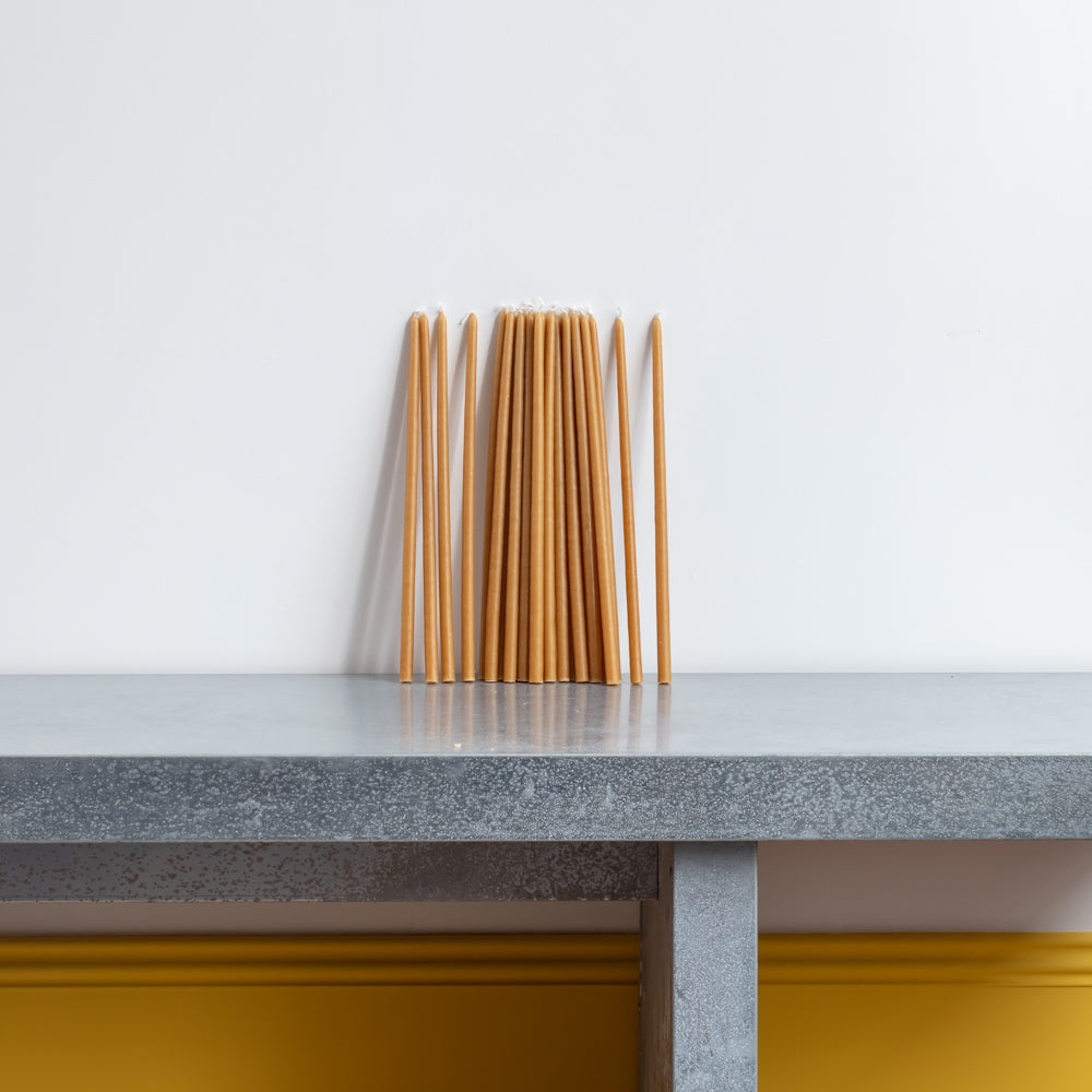 Set de 25 bougies fines - Marron