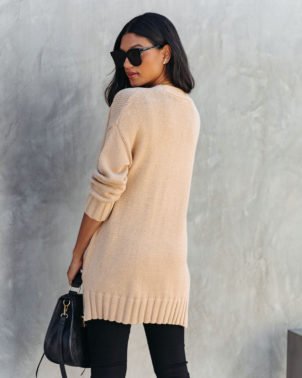 Kristen Knit Pocketed Cardigan - Camel - SALE - Se7enfashion