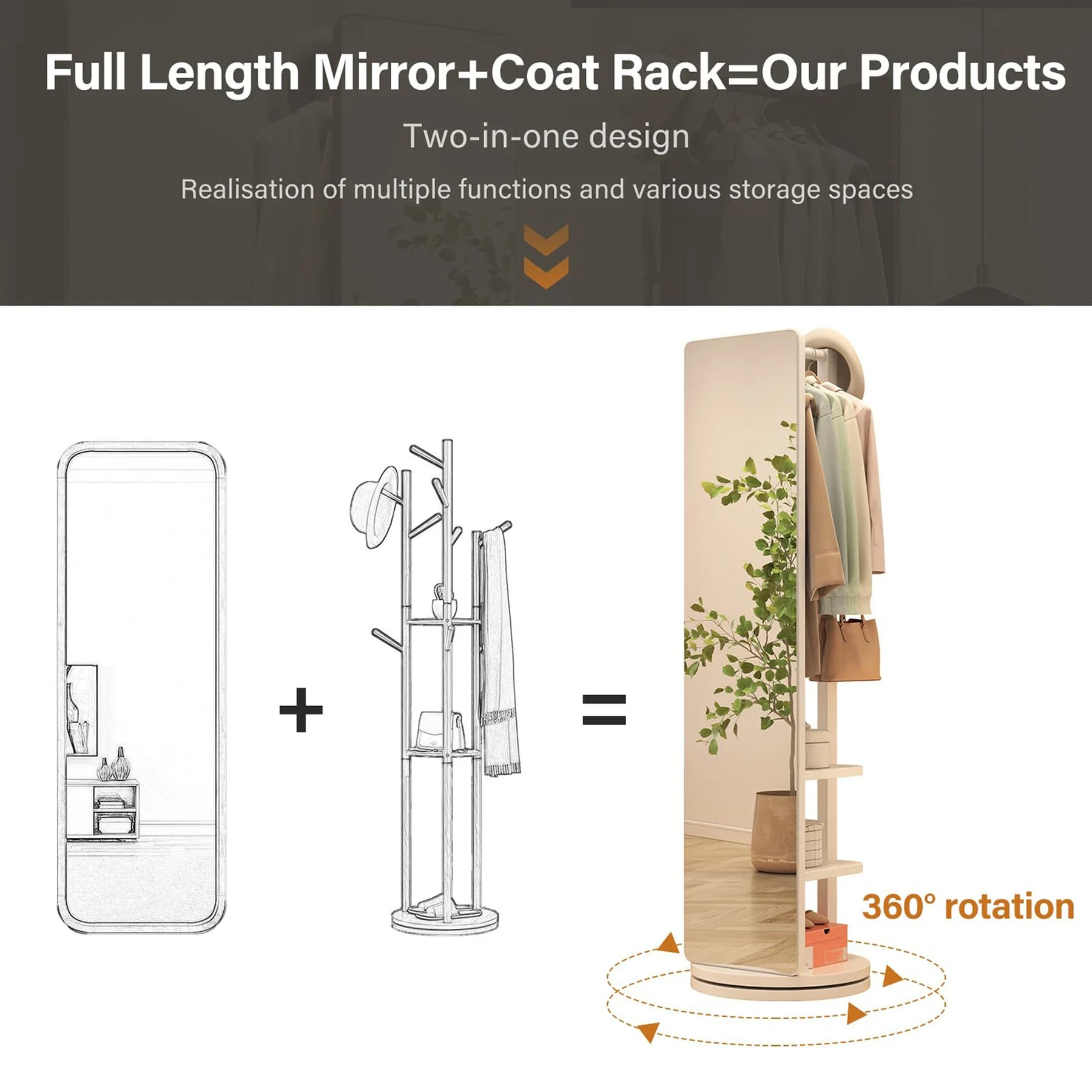 Full-Length Mirror on Rubber Wood Frame 65.7 x 17.7 Inches Ideal for Dressing Rooms and Living Spaces for Versatile Use - Image 7
