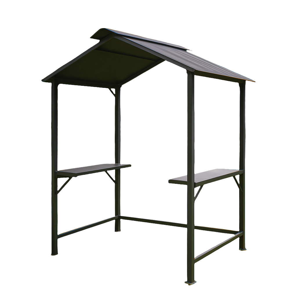 Casetas para barbacoa 210x130x235 cm negro HWdTeZS411bD