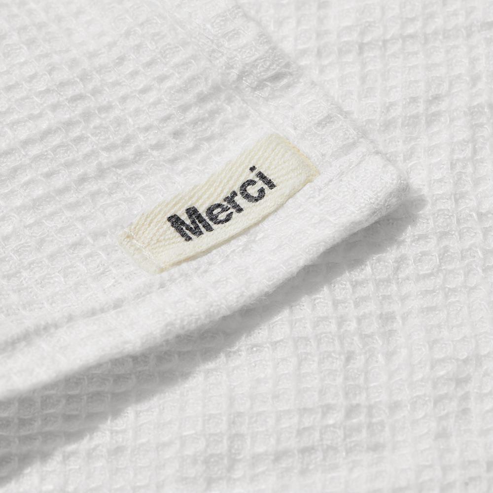 Serviette de bain en lin - Nid d'abeille - Blanc Optique