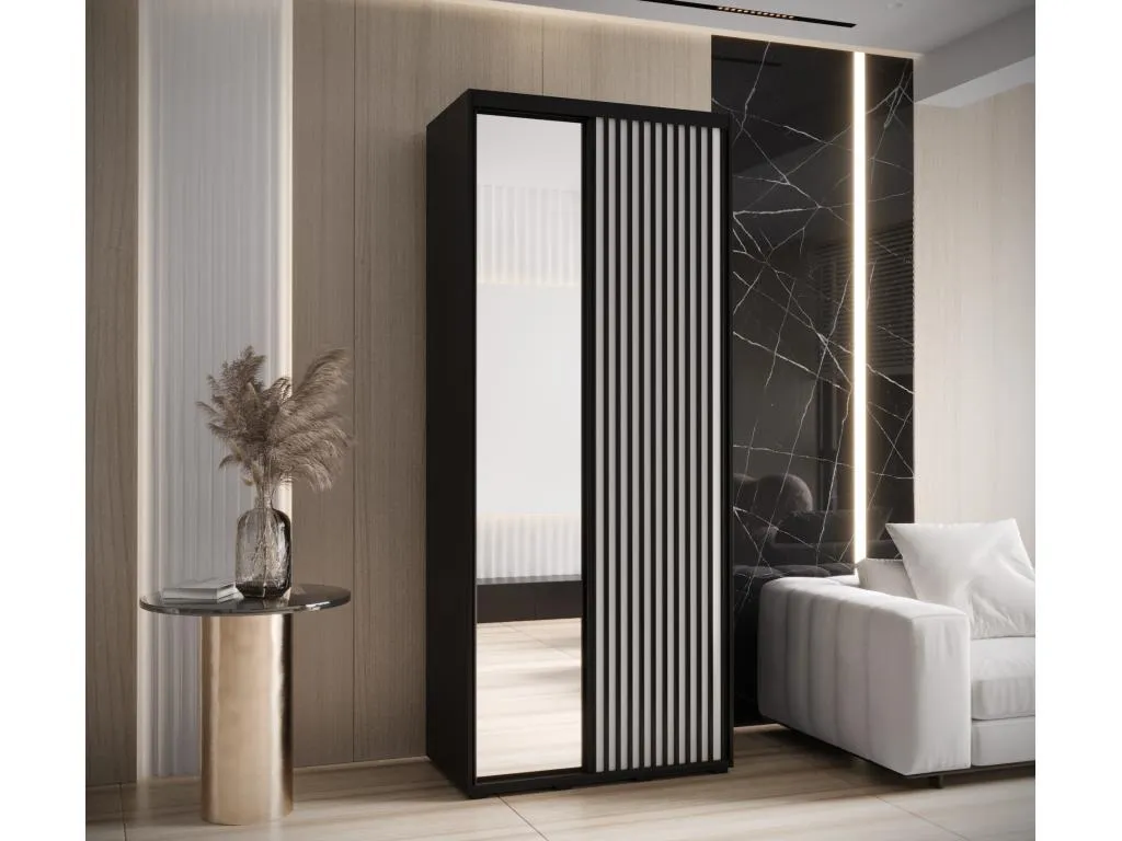 ARMARIO Boverdeco 2 DE PUERTAS CORREDERAS 205.2/100/60 2 puertas (negro/blanco)