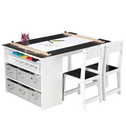 Children's Art Table and Drawing Desk with Ample Storage
