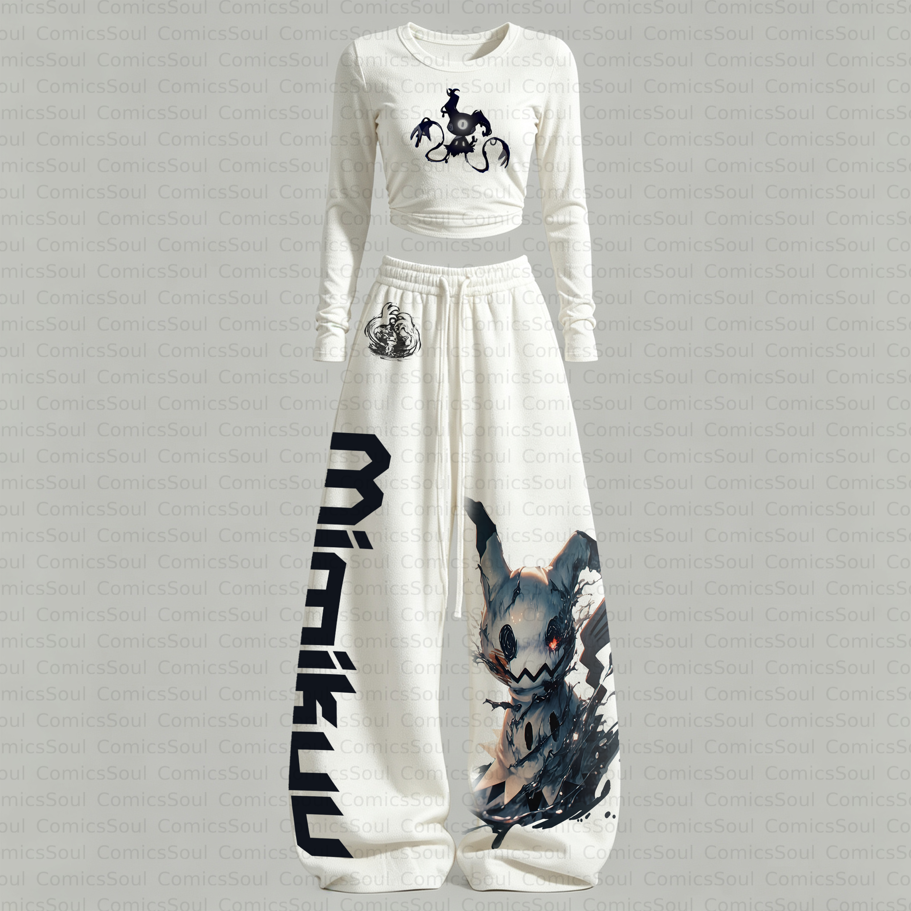 Pokémon Long-Sleeve Top and Elastic-Waist Pants Set TeeThreads Sustain the Scene with Custom Apparel