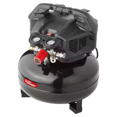 Hyper Tough Black 150 PSI Oil-Free Pancake Air Compressor 6 gal