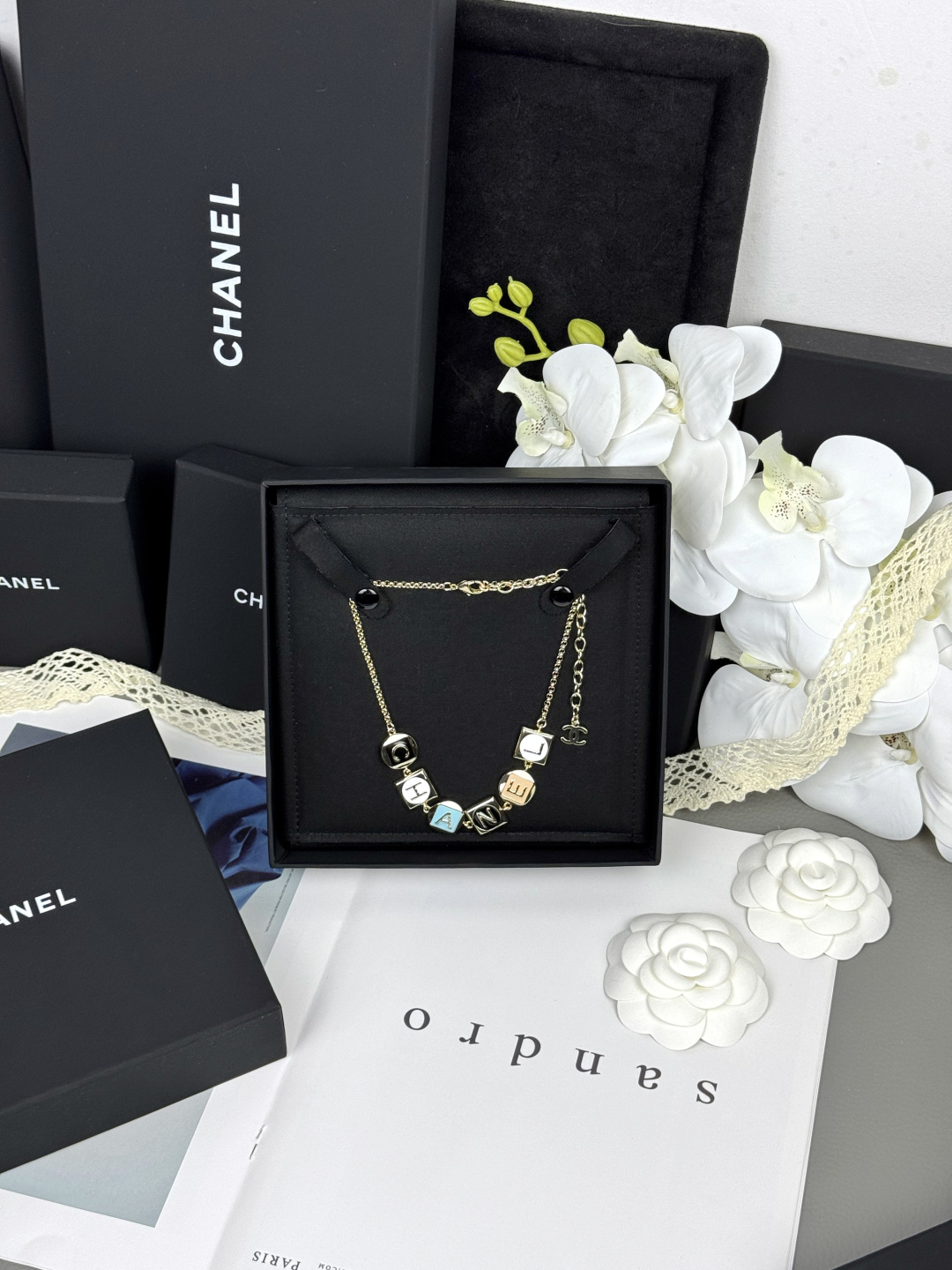 Chanel Geometric Enamel Charms Necklace - Original Replica Club
