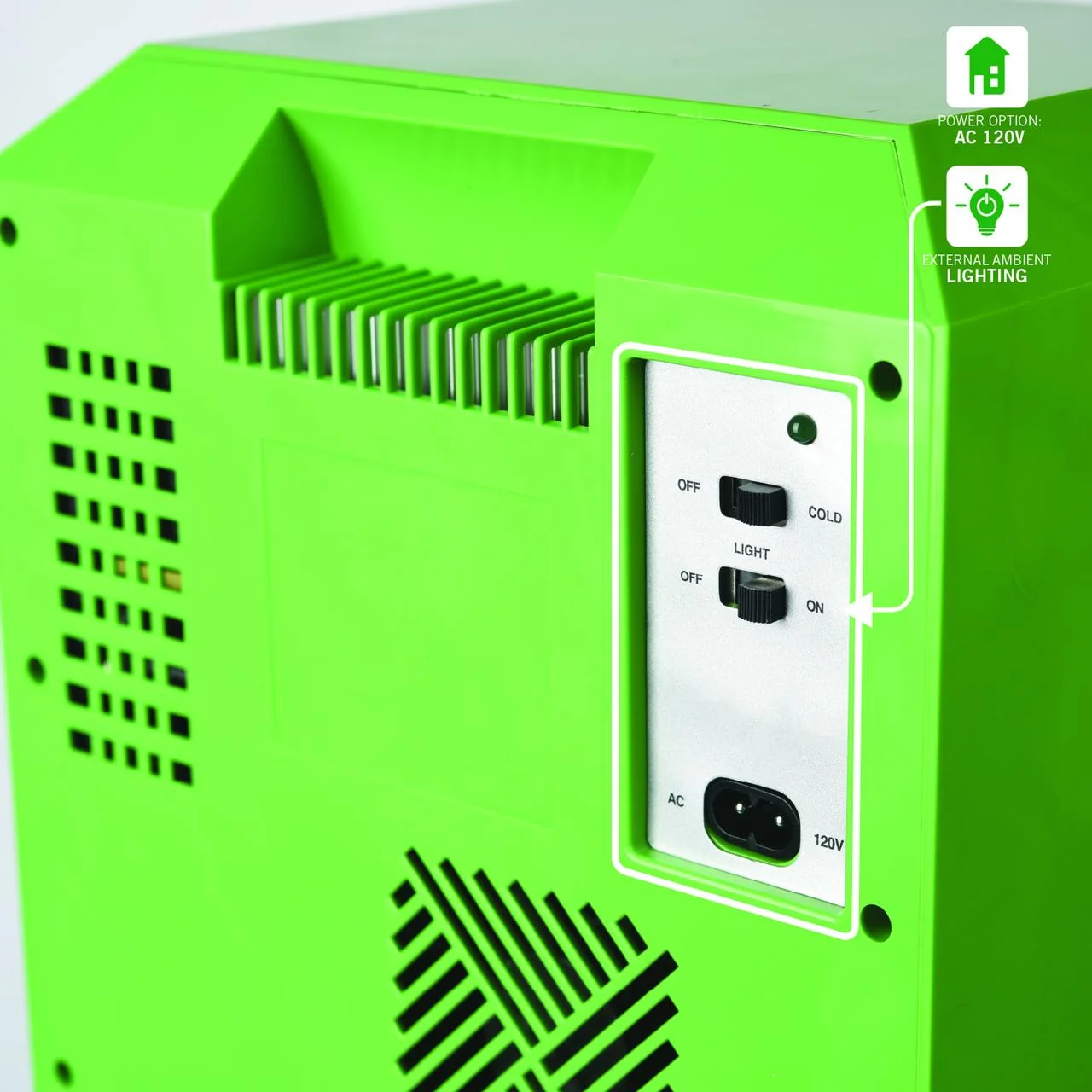 Minecraft Creeper Mini Fridge 2 Door, 8L, Green, 25.2" H 9.5" W 9.1" D - Image 7