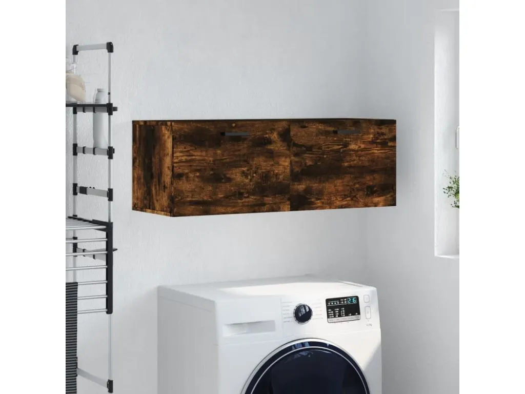 Armario de pared Homepleno ingeniería Homepleno ahumado 100x36.5x35 cm 40817pbfn
