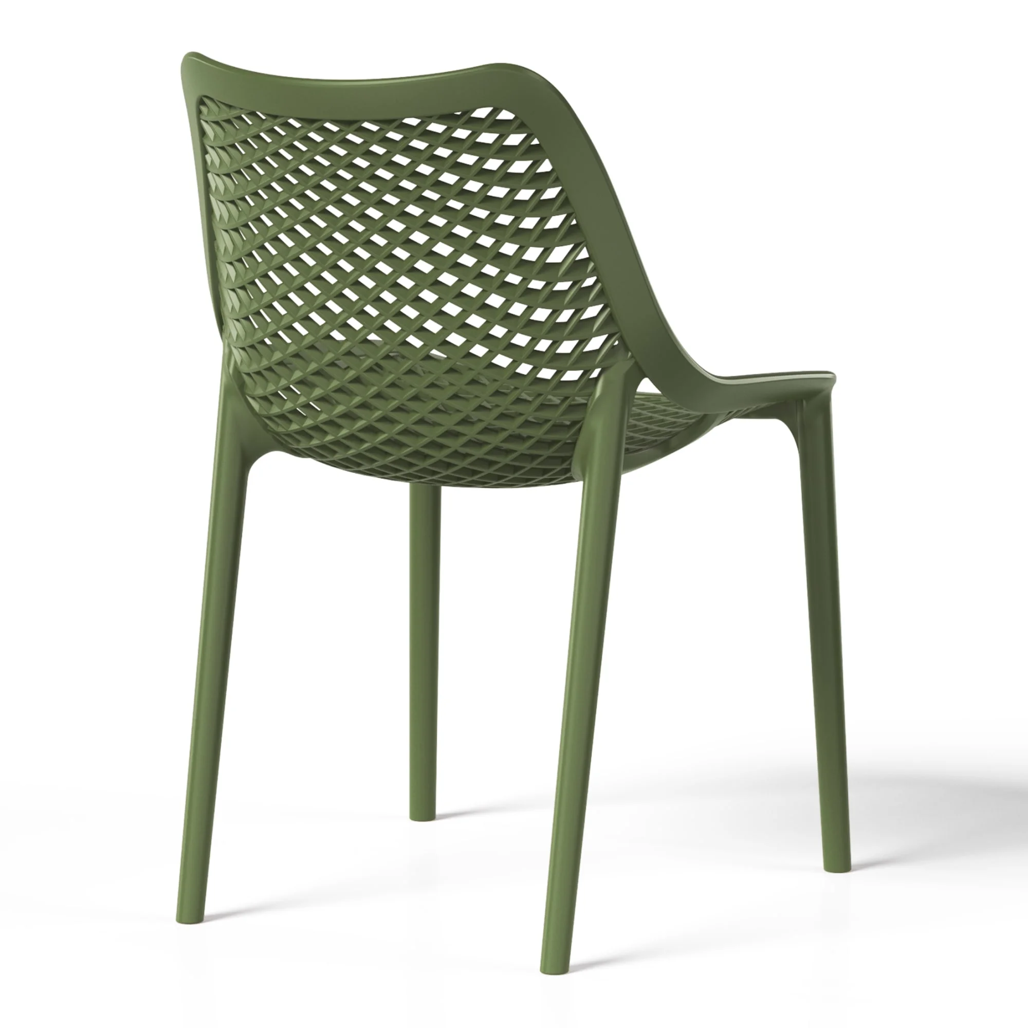 WestinTrends Playa 5-Piece Outdoor Patio Metal Frame Dining Table Set with Stackable Patio Dining Chairs, Olive Green - Image 13
