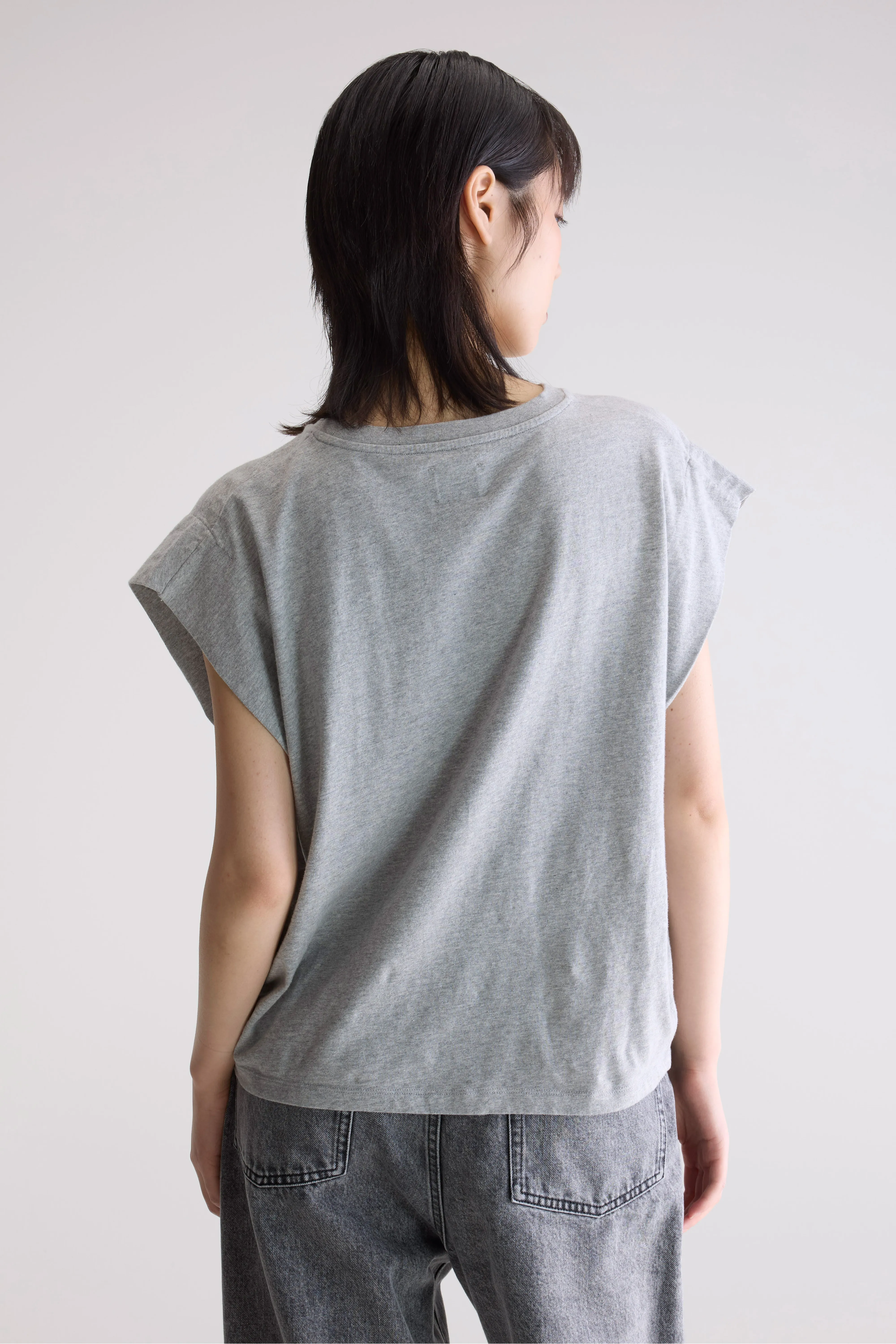 Bellerose Vice grey crew-neck t-shirt (252 / W / H. GREY)