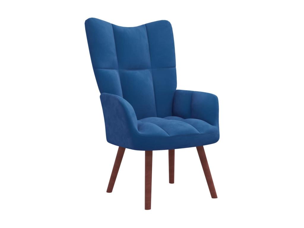 Sillón de relajación de terciopelo azul