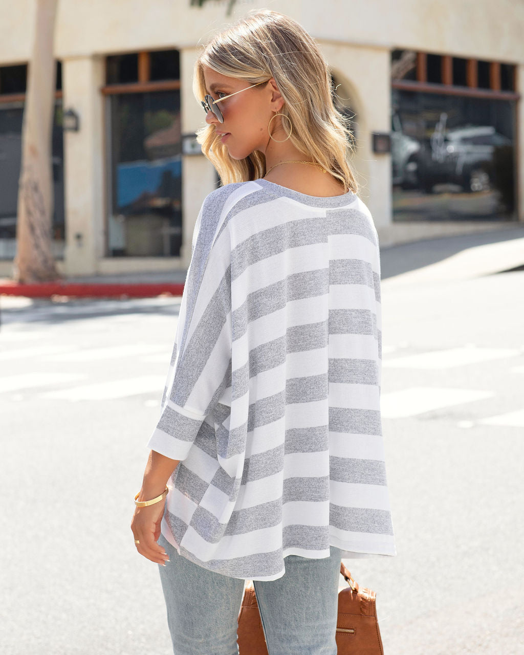 Rugby Club Striped Long Sleeve Top - Grey - SALE - Se7enfashion