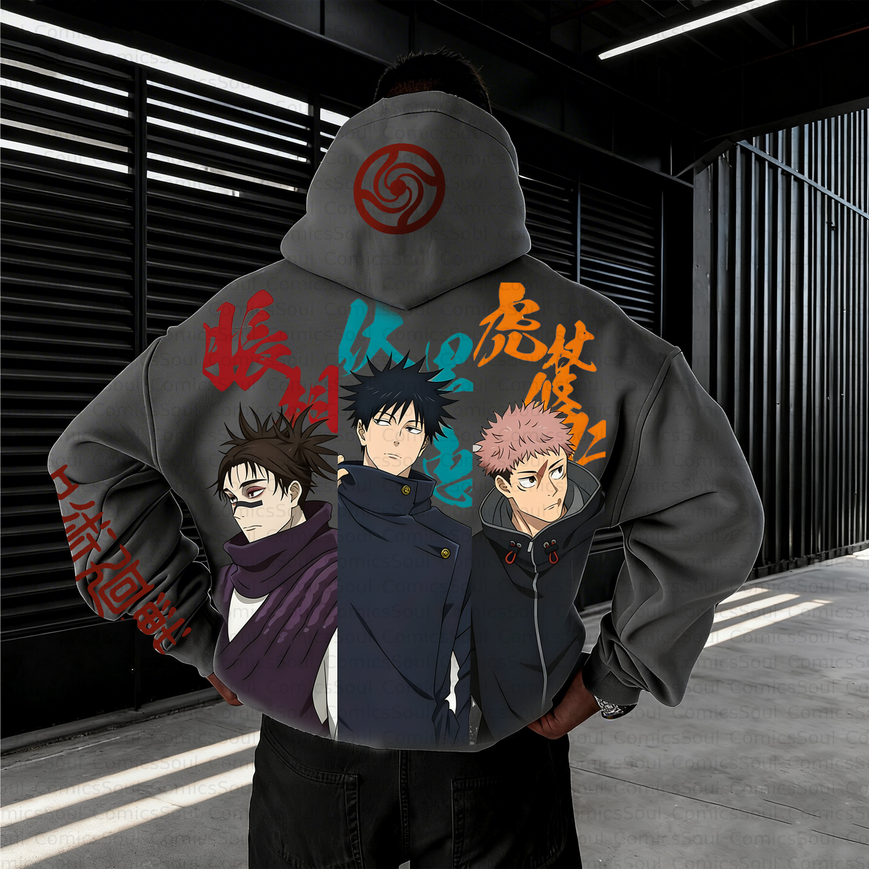 Unisex Anime Inspired Vintage Plush Hoodie