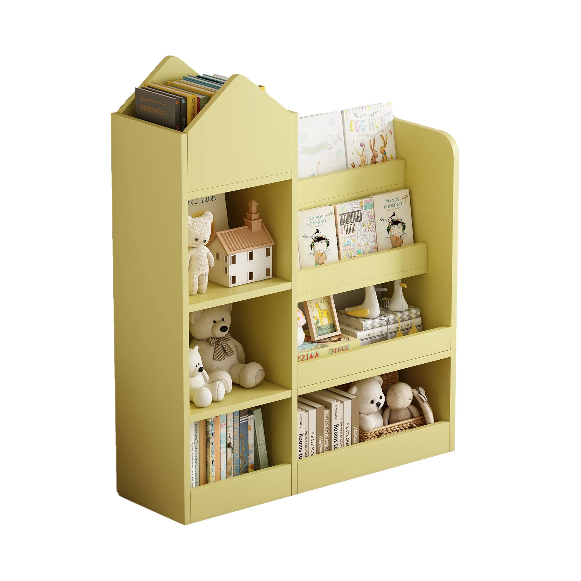 PAPROOS Kids Bookshelf, Wooden Kids Bookcase with Toy Storage Organizer Cabinet, Children Multi Shelf Cubby for Classroom, Kids Bedroom, Nursery, Wood - Image 29