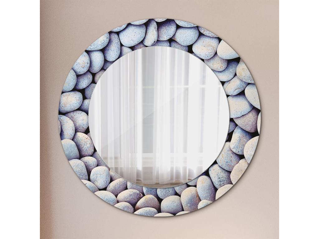 Espejo Redondo Decorativo - Círculo Piedra Marina - 50cm