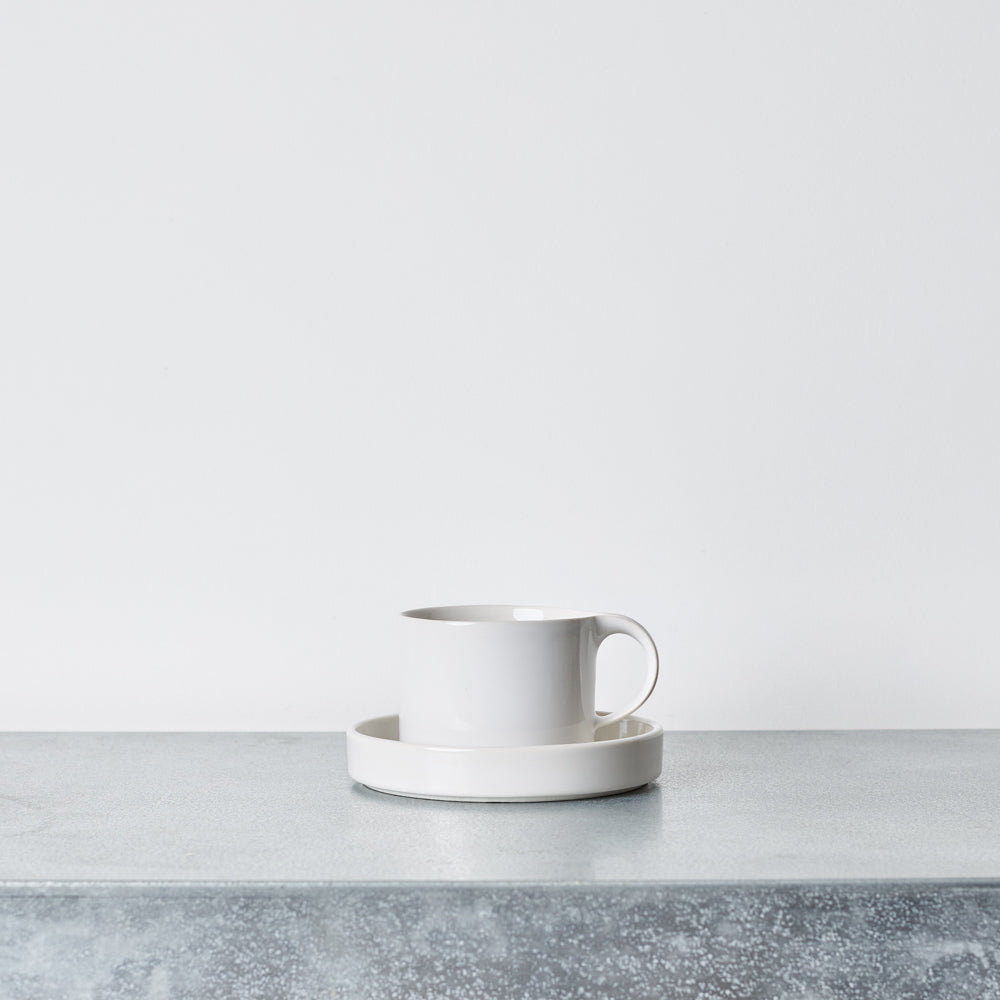 Tasse soucoupe Moderato - Blanc