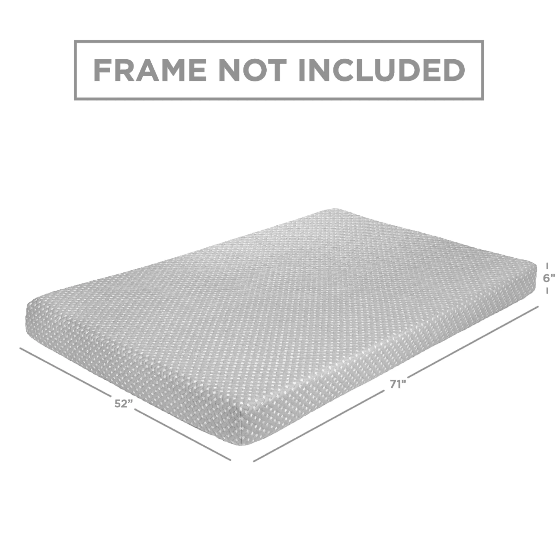 Milliard Memory Foam Futon Mattress - Full Size (Frame Not Included) (Black), 71"52"x6" - Image 23