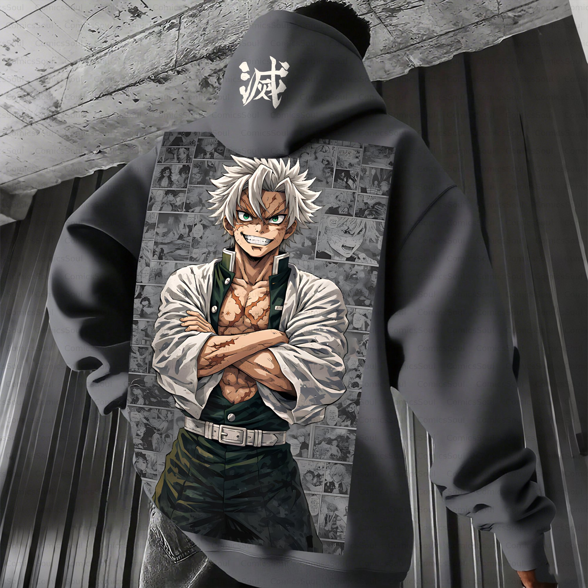 Unisex Anime Inspired Vintage Plush Hoodie