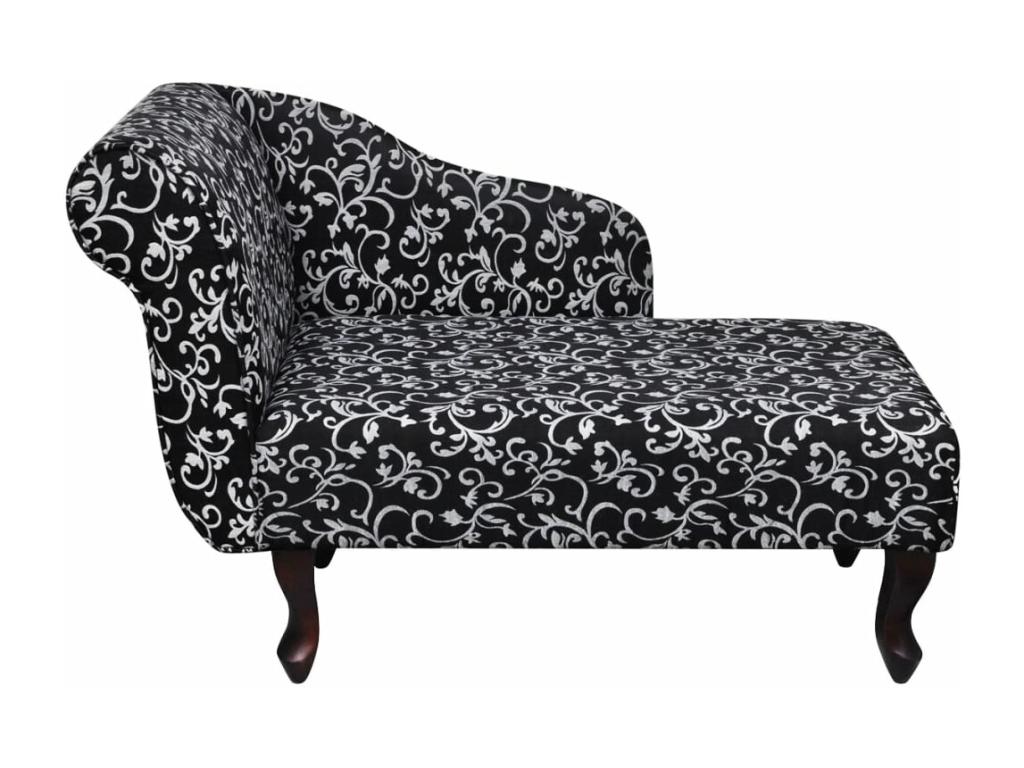 Sillón de tela en blanco y negro