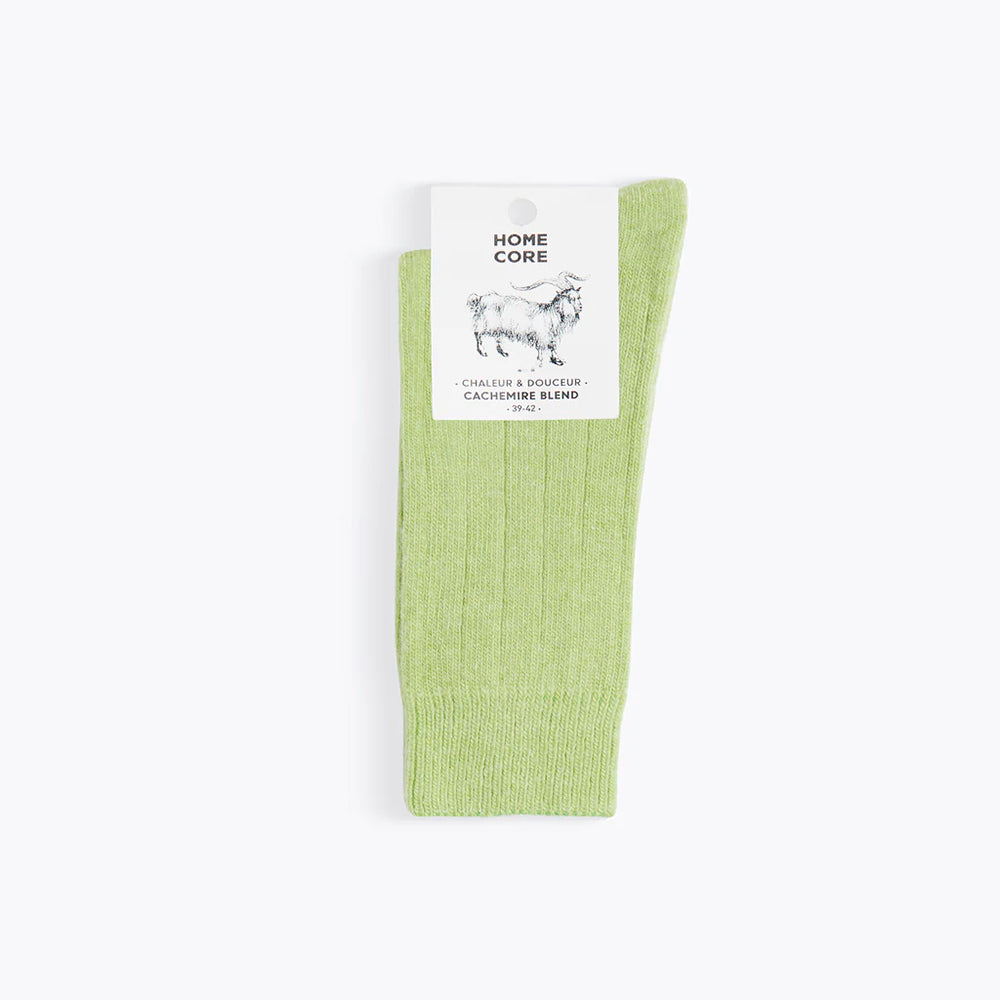 Homecore - Chaussettes Cachemire Mélange - Vert Clair