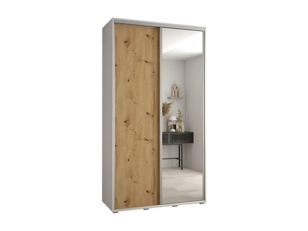 ARMARIO Mobtrendy 3 DE PUERTAS CORREDERAS 235.2/130/45 2 puertas (Blanco/Artisan/Plata) 19768fcrq