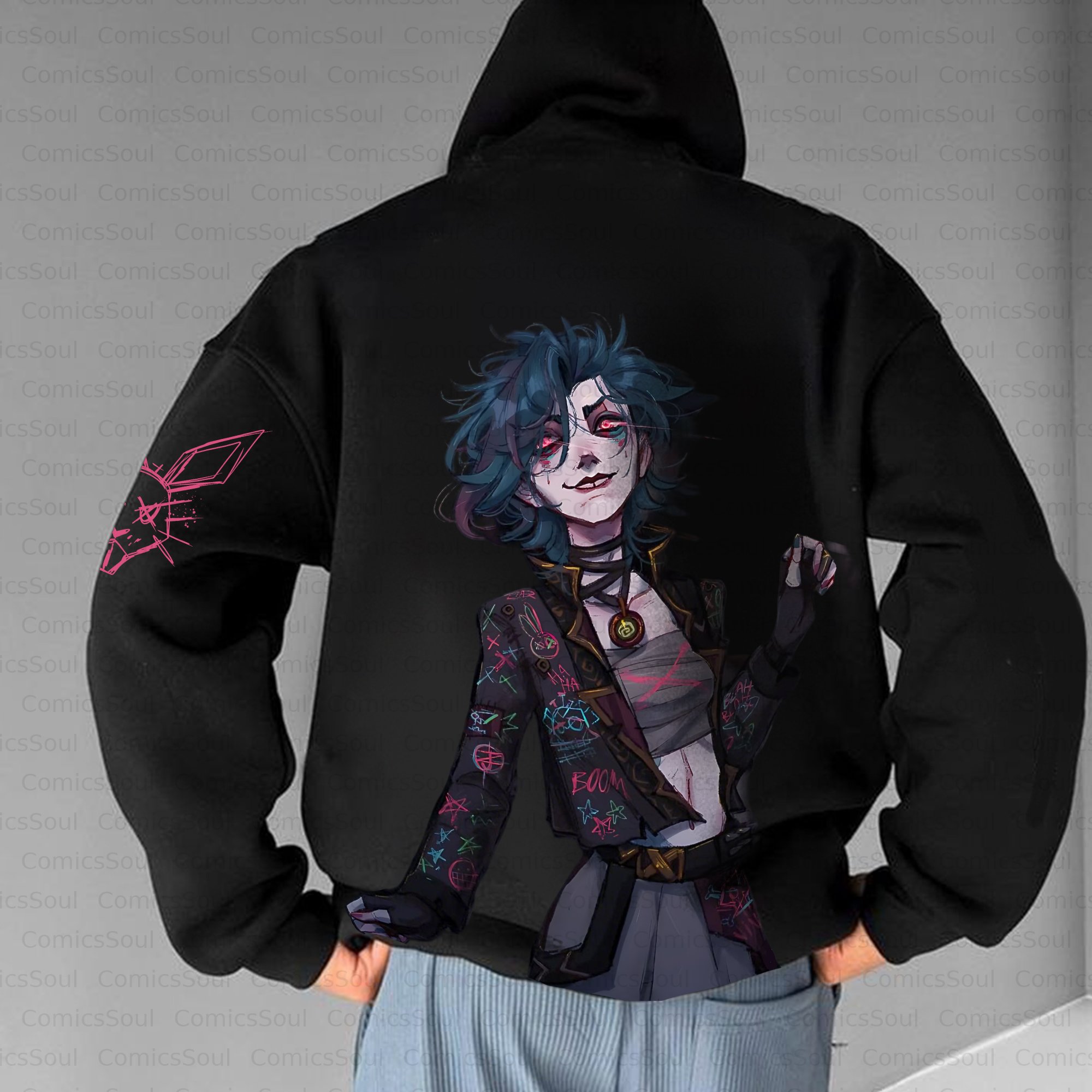 Unisex Anime Inspired Vintage Plush Hoodie