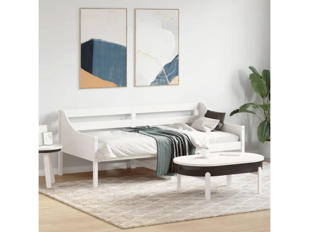 Sofá cama sin colchón Mueblestop maciza de Mueblestop blanco 90x190 cm TKSZ86989