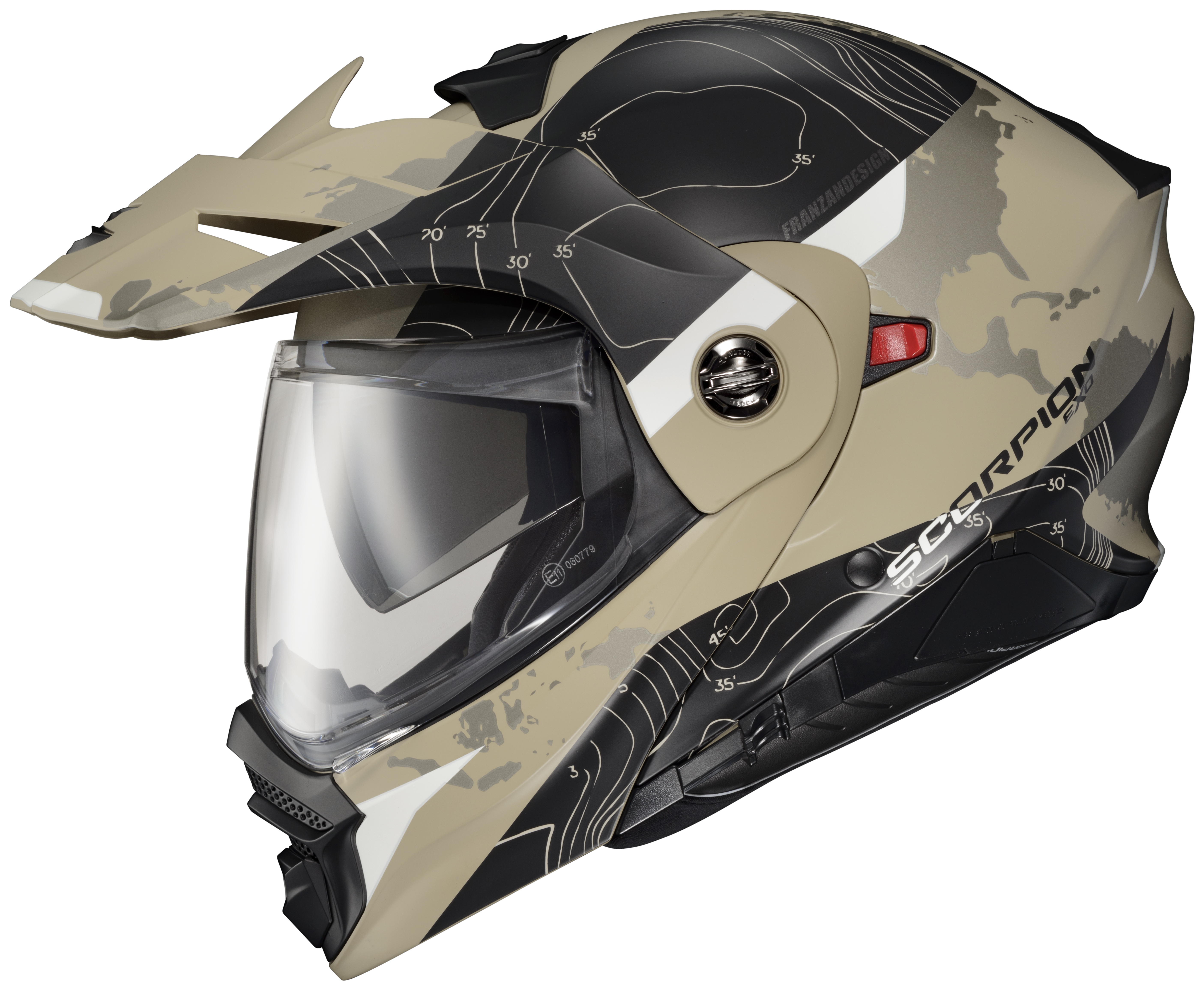 SportsBikeShop Scorpion EXO-AT960 Topographic Helmet