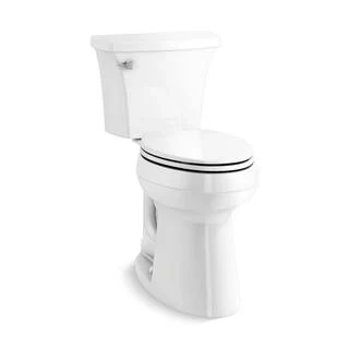 KOHLER Highline Arc Extra Tall Elongated Toilet, White, 1.28 GPF, 2-Piece - 78305-0 KOHLER Highline Arc Extra Tall Elongated Toilet, White, 1.28 GPF, 2-Piece - 78305-0
