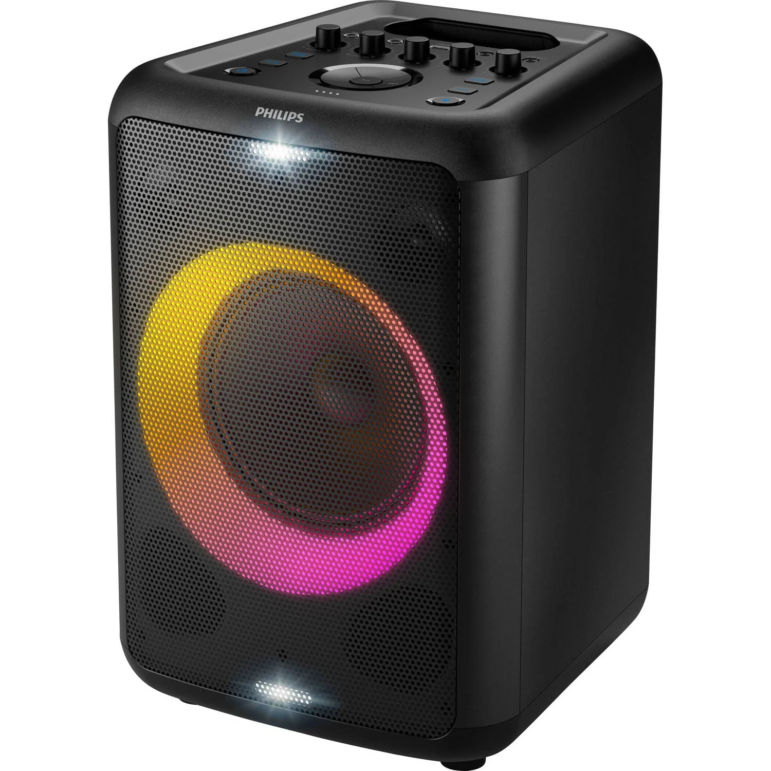 Philips X3206 Portable Bluetooth Party Speaker with Party Lights and Built-in Carry Handle, Medium Size, Black, TAX3206 - Image 8